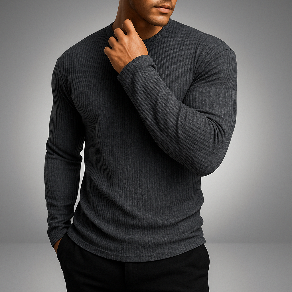 HENFER RIB-KNIT SWEATER