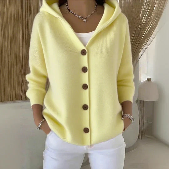 FELICIA TRENDY KNITTED HOODIE CARDIGAN