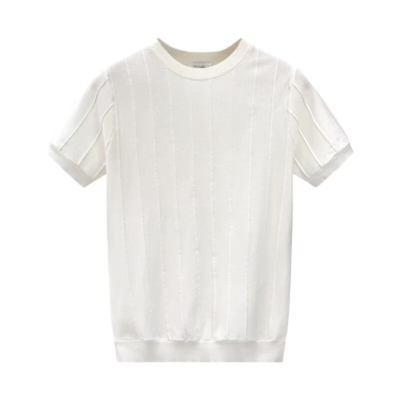 RIBBED ESSENTIAL KNIT TEE