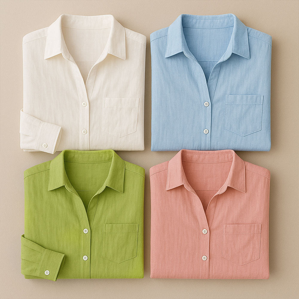 LINEN WHSIPER BUTTON SHIRT