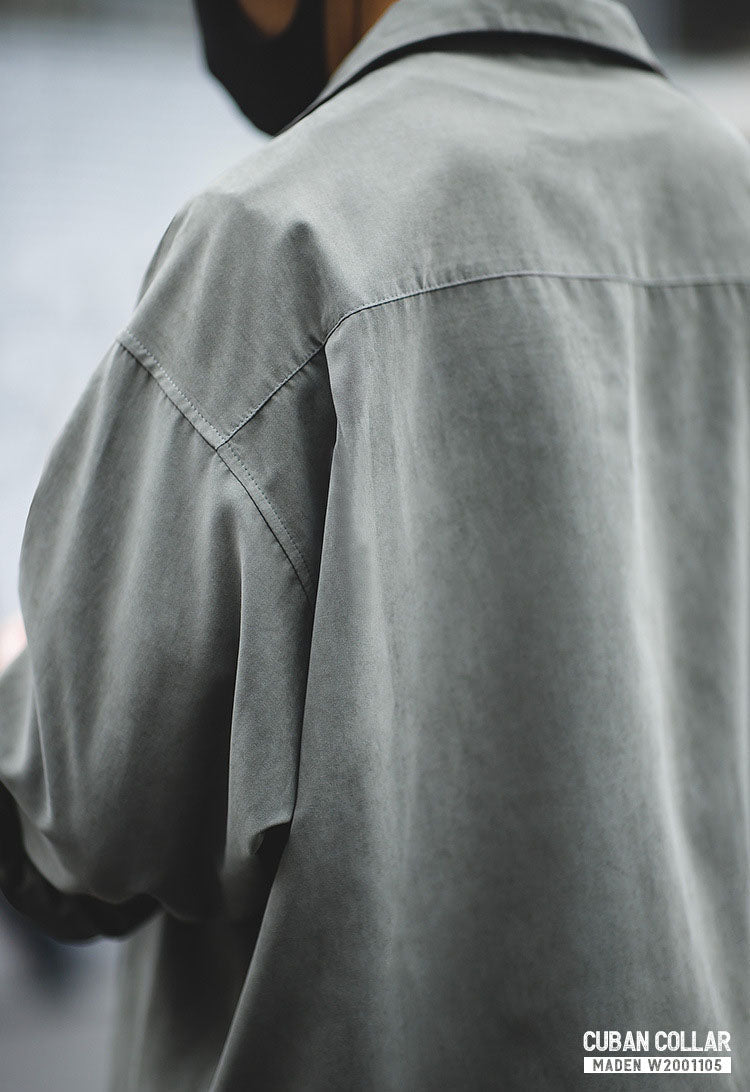 CUBAN COLLAR LOOSE-FIT SHIRT