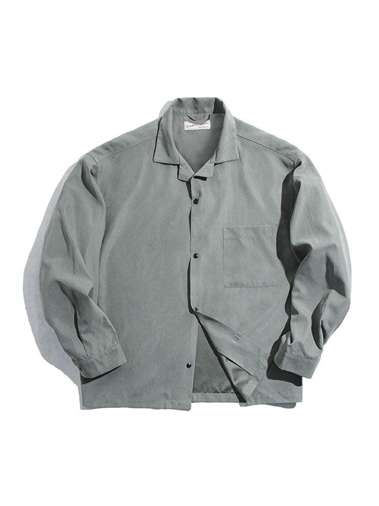 CUBAN COLLAR LOOSE-FIT SHIRT