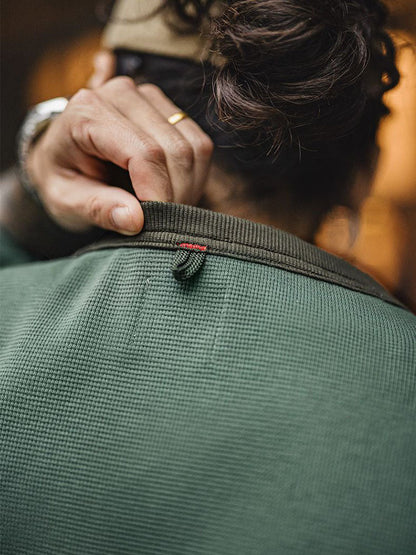 WAFFLE KNIT SWEATSHIRT