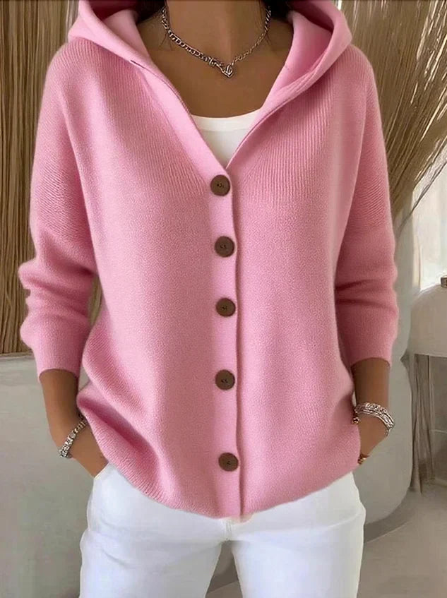 FELICIA TRENDY KNITTED HOODIE CARDIGAN