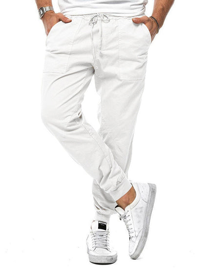 CASUAL DRAWSTRING ELASTIC WAIST PANTS