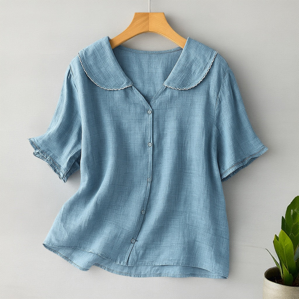 CELINE LINEN BLOUSE