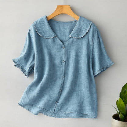 CELINE LINEN BLOUSE