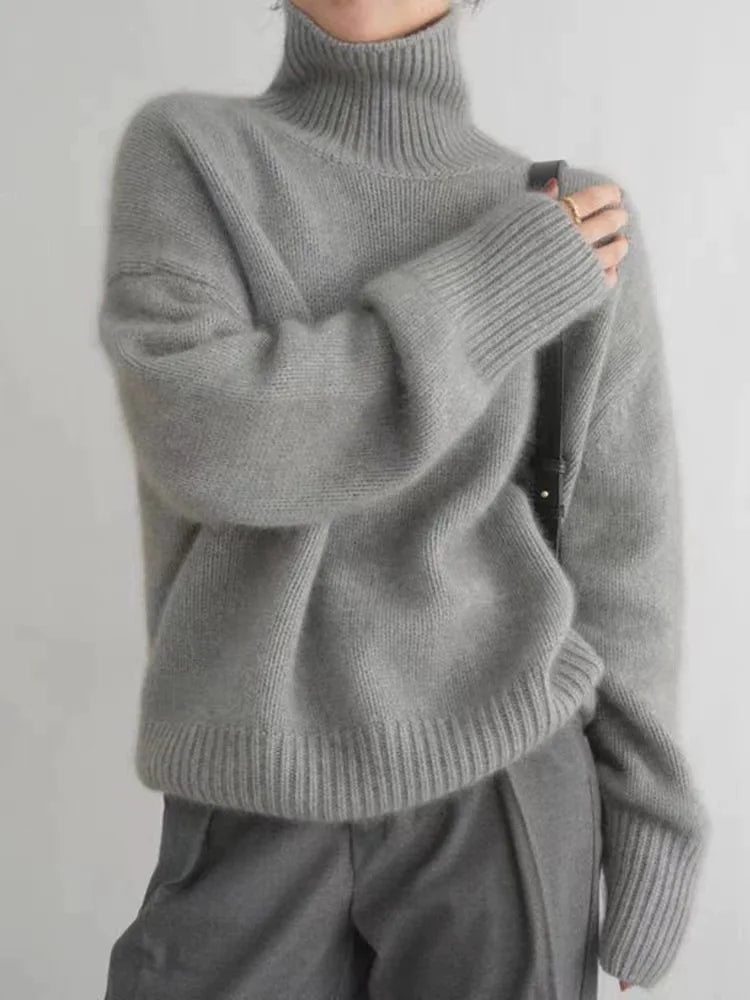 ISABELLA HIGH NECK CASHMERE SWEATER