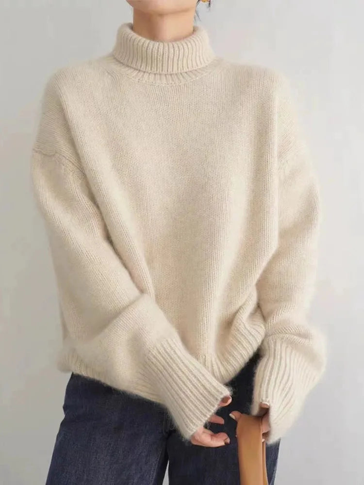 ISABELLA HIGH NECK CASHMERE SWEATER