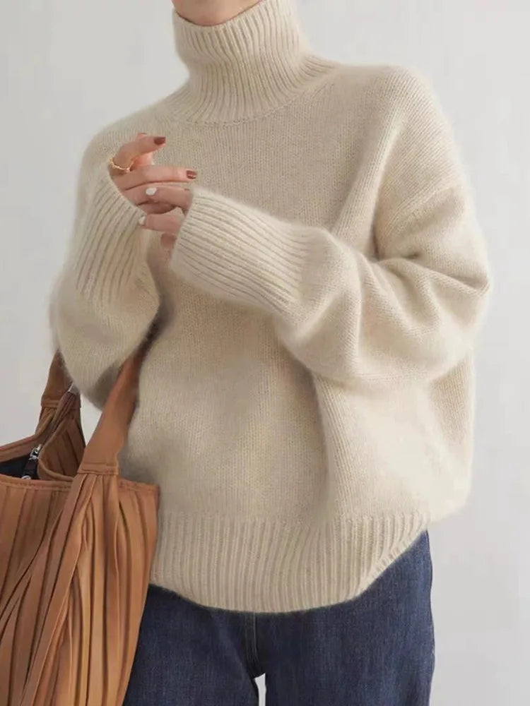 ISABELLA HIGH NECK CASHMERE SWEATER