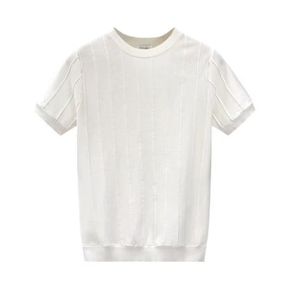 RIBBED ESSENTIAL KNIT TEE