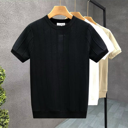 RIBBED ESSENTIAL KNIT TEE