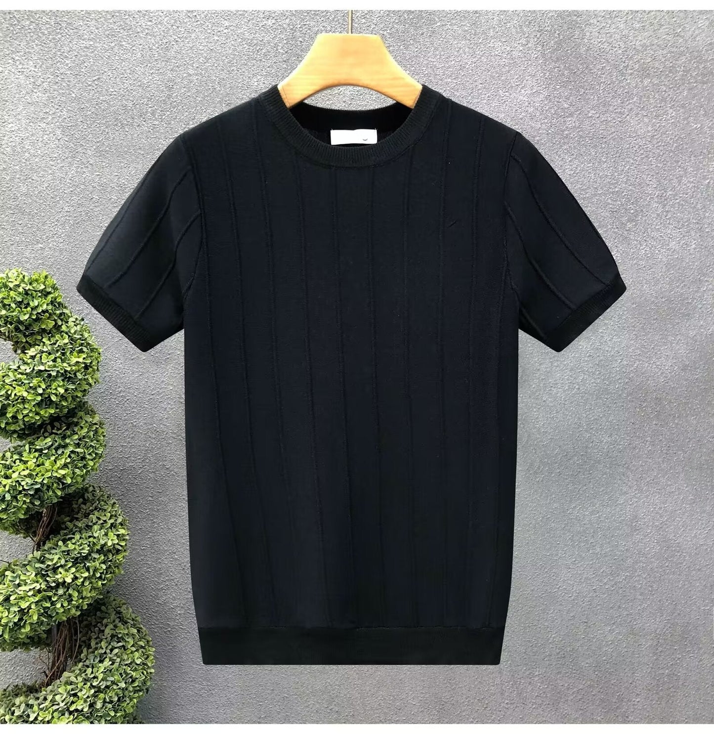 RIBBED ESSENTIAL KNIT TEE