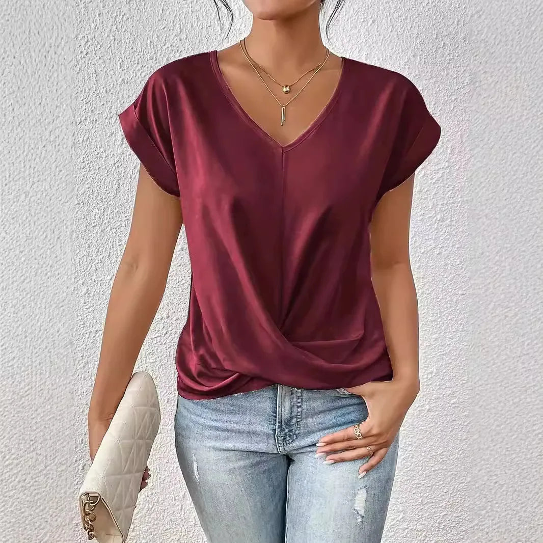 MONICA V-NECK BLOUSE