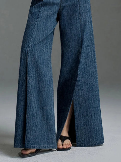 DENIM SPLIT PANTS
