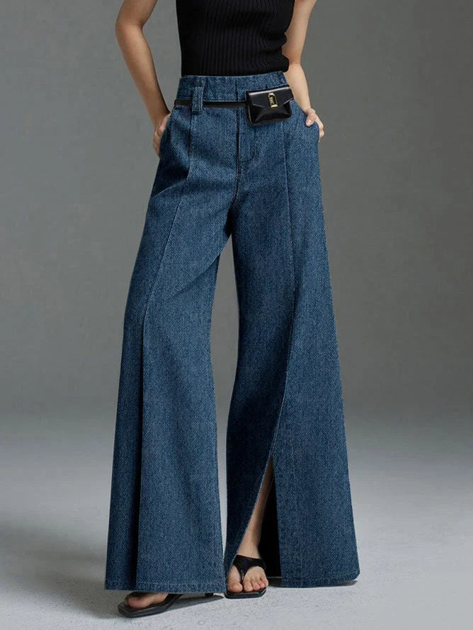 DENIM SPLIT PANTS
