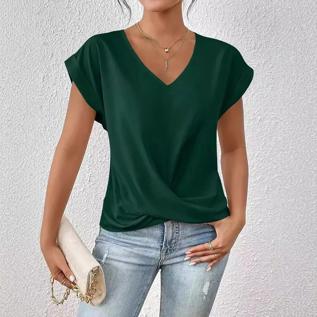 MONICA V-NECK BLOUSE
