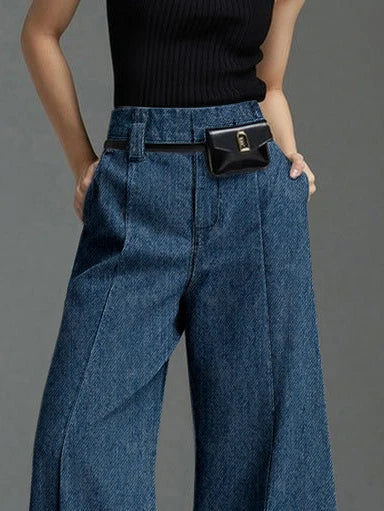 DENIM SPLIT PANTS