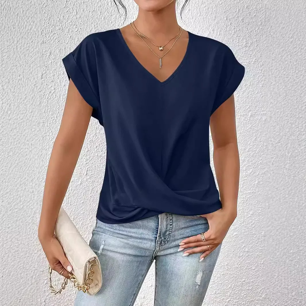 MONICA V-NECK BLOUSE