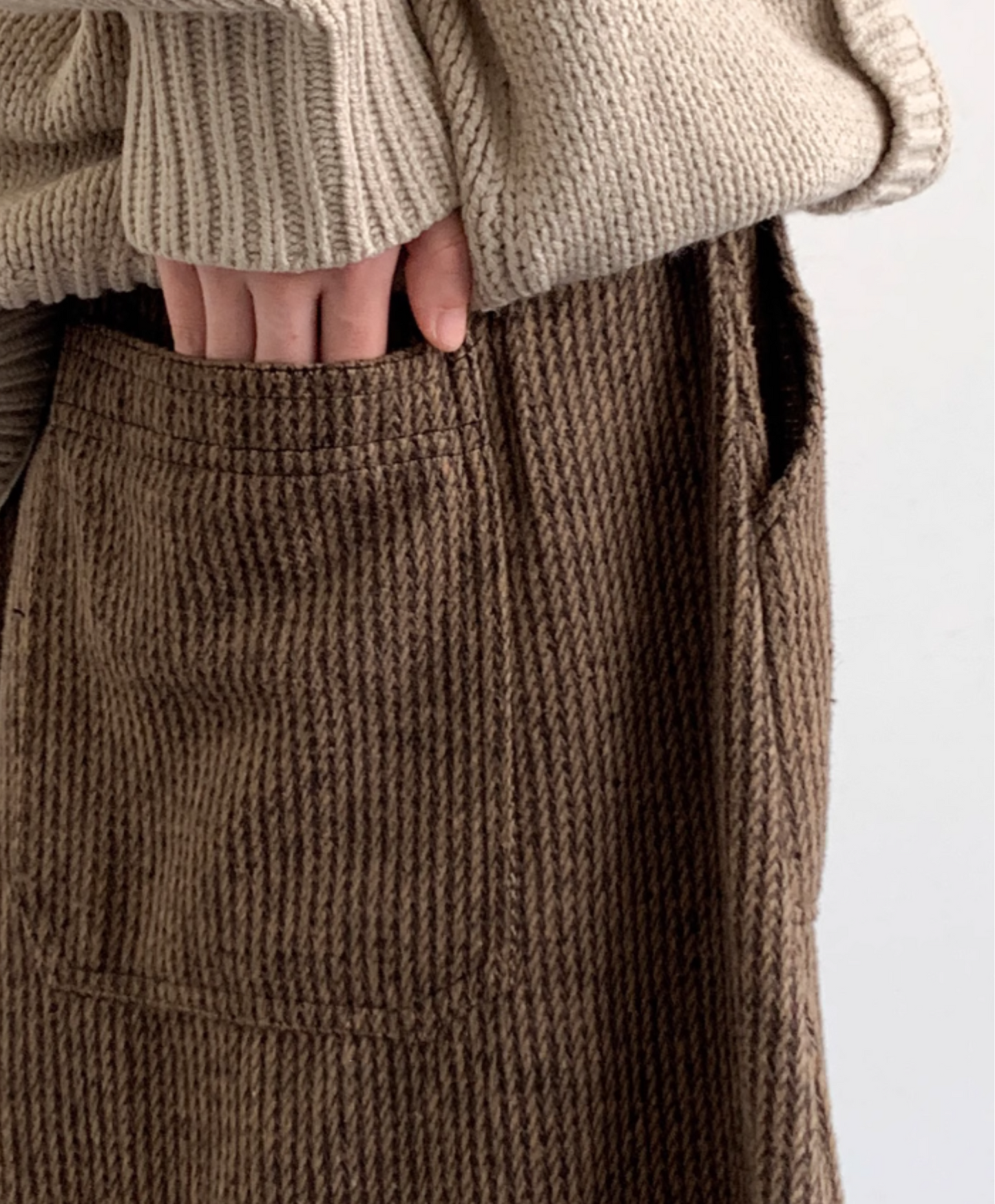 CORDUROY KNIT-WAIST LOUNGE PANTS