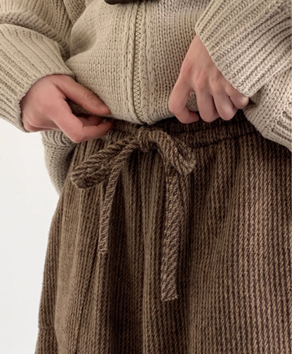 CORDUROY KNIT-WAIST LOUNGE PANTS