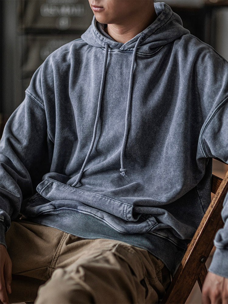 OVERSIZE RETRO WASHED HOODIE