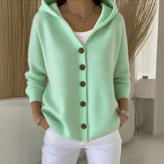 FELICIA TRENDY KNITTED HOODIE CARDIGAN