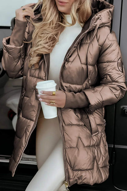 HELENA ELEGANT HOODED WINTER COAT