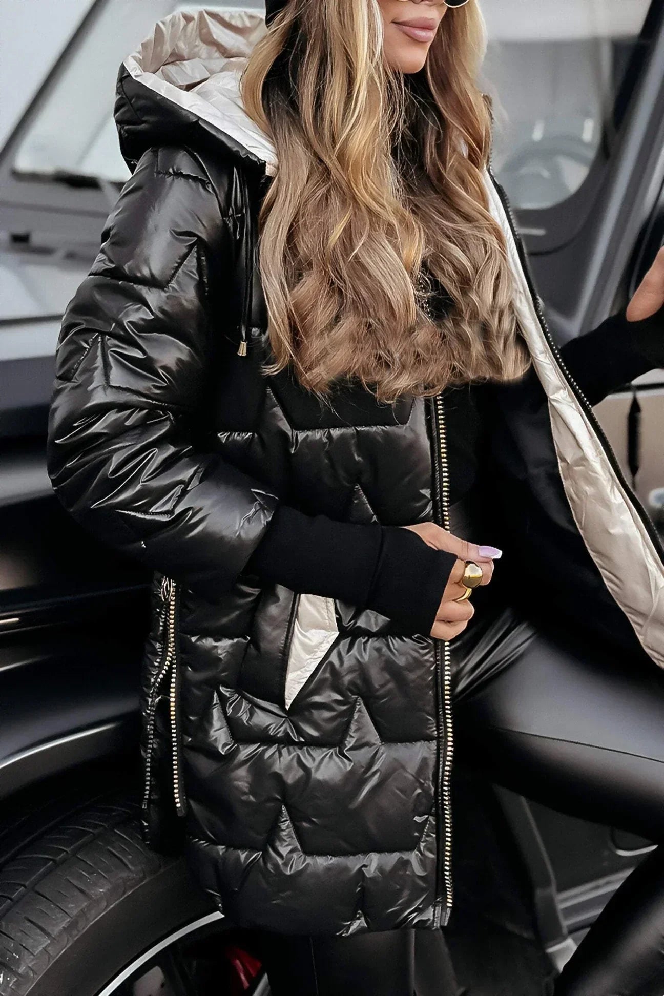 HELENA ELEGANT HOODED WINTER COAT