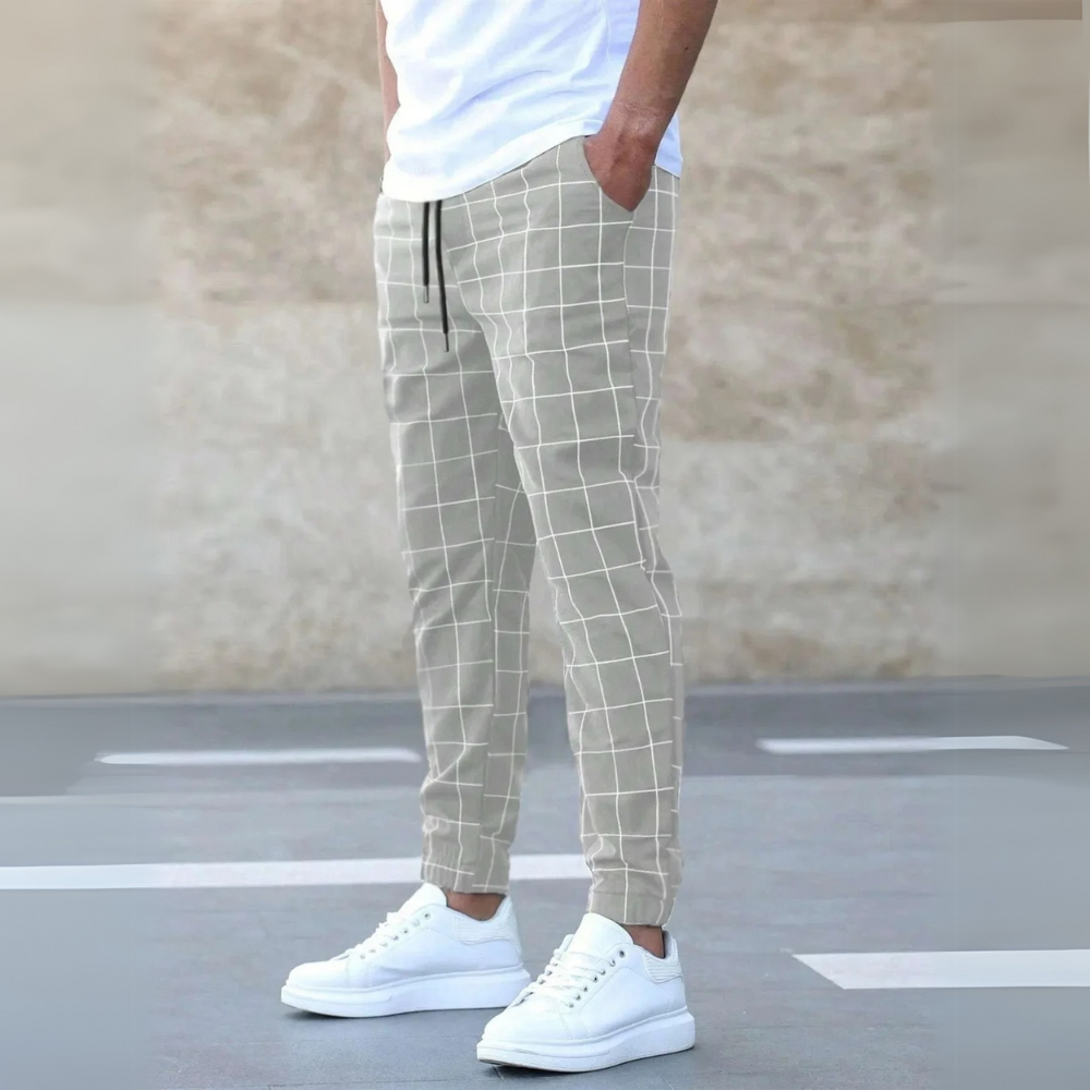 CROSSMARK CHECKERED JOGGERS